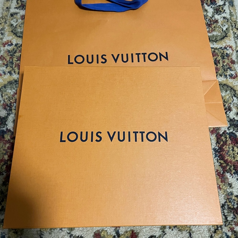 Louis Vuitton box and shopping bag 14”x12”x3”